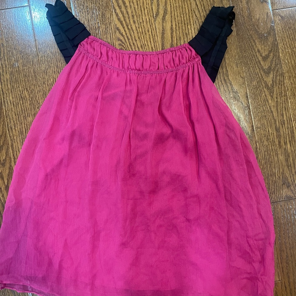 Diane Von Furstenberg Pink and Black Kids Blouse